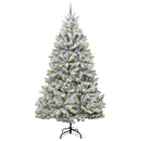 vidaXL Mű karácsonyfa 300 LED-del Zöld és Fehér 300 cm PVC és fém