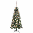 vidaXL Mű karácsonyfa 150 LED-del Zöld 120 cm PVC és Műanyag és Acél