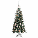 vidaXL Mű karácsonyfa 150 LED-del Zöld 120 cm PVC és Műanyag és Acél