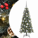 vidaXL Mű karácsonyfa 150 LED-del Zöld 120 cm PVC és Műanyag és Acél