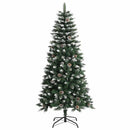 vidaXL Mű karácsonyfa 150 LED-del Zöld 120 cm PVC és Műanyag és Acél