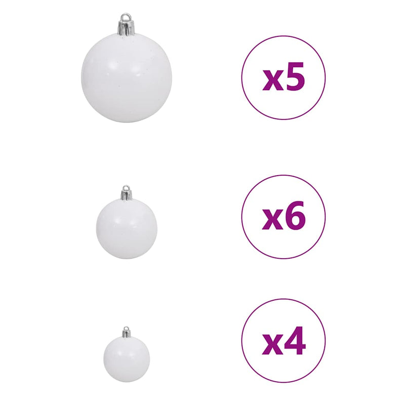 vidaXL Mű karácsonyfa with Decorative String Lights Zöld 120 cm PVC