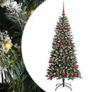 vidaXL Mű karácsonyfa 150 LED-del Zöld 120 cm PVC és Műanyag és Acél