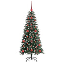 vidaXL Mű karácsonyfa 150 LED-del Zöld 120 cm PVC és Műanyag és Acél