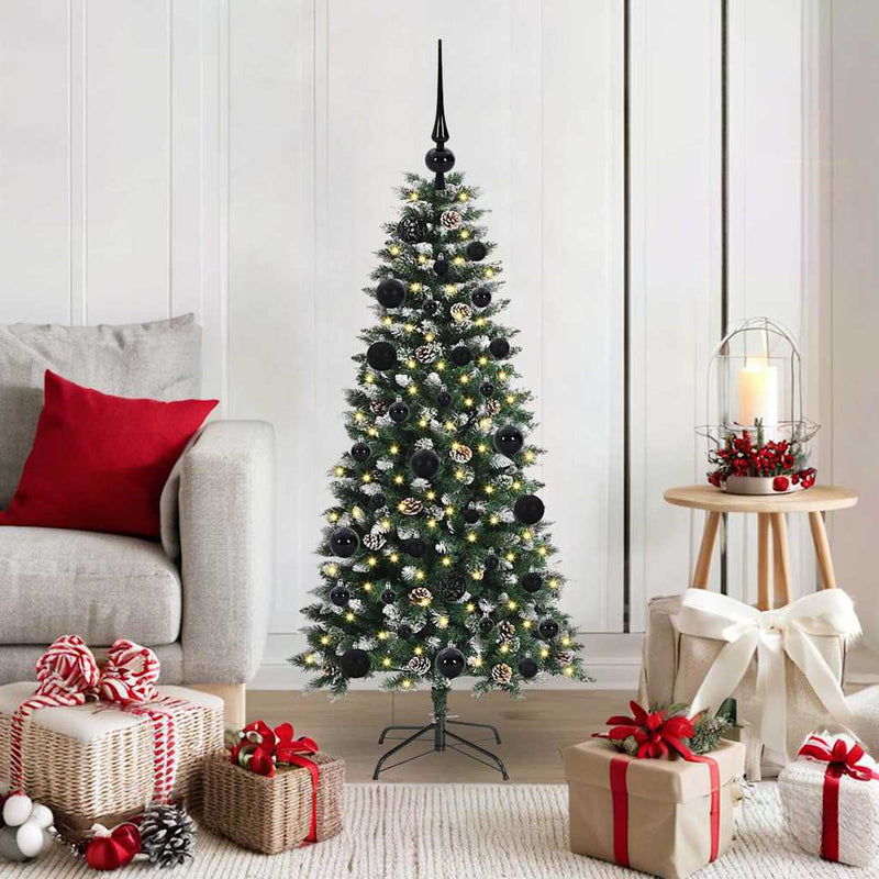 vidaXL Mű karácsonyfa Zöld 55 x 55 x 120 cm PVC és Műanyag és Acél