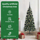 vidaXL Mű karácsonyfa 150 LED-del Zöld 120 cm PVC és Műanyag és Acél