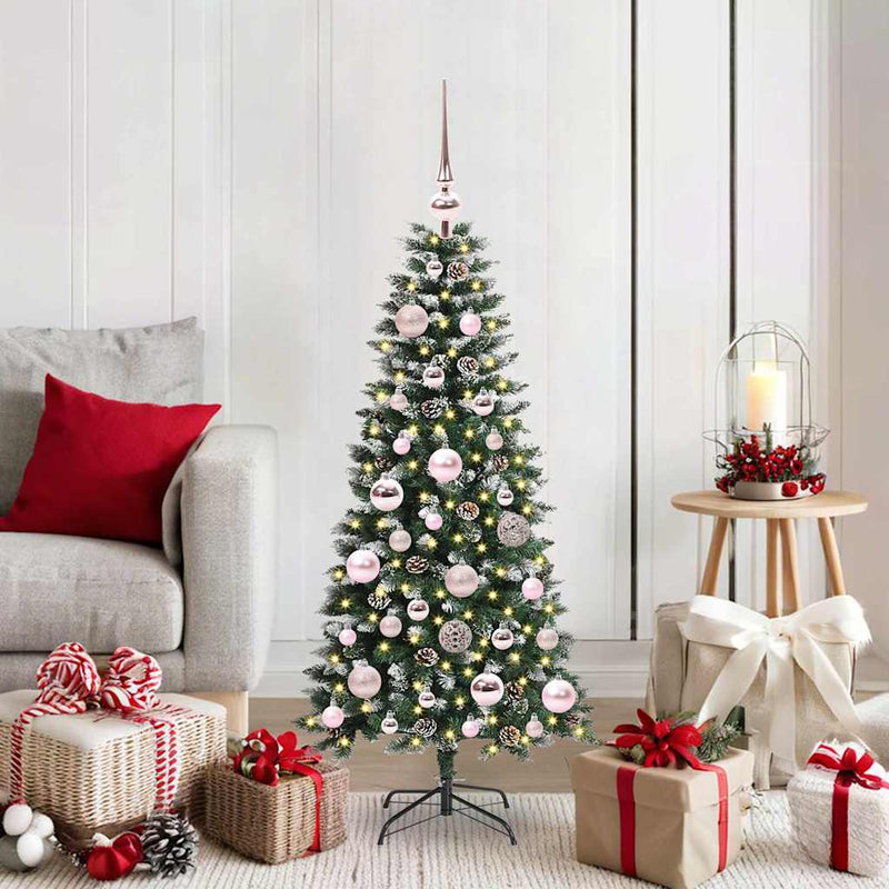 vidaXL Mű karácsonyfa Zöld 55 x 55 x 120 cm PVC és Műanyag és Acél