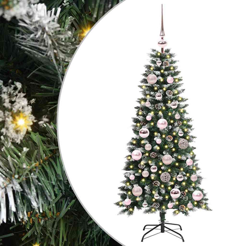 vidaXL Mű karácsonyfa Zöld 55 x 55 x 120 cm PVC és Műanyag és Acél