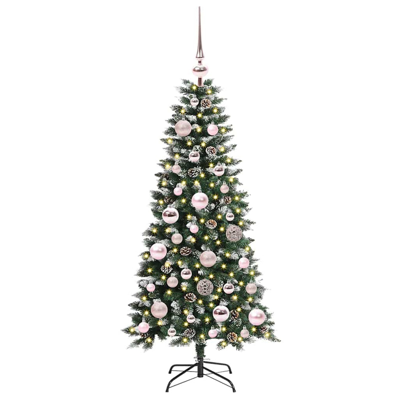 vidaXL Mű karácsonyfa Zöld 55 x 55 x 120 cm PVC és Műanyag és Acél