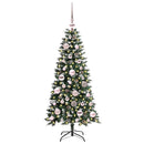 vidaXL Mű karácsonyfa 150 LED-del Zöld 120 cm PVC és Műanyag és Acél