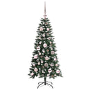 vidaXL Mű karácsonyfa 150 LED-del Zöld 120 cm PVC és Műanyag és Acél