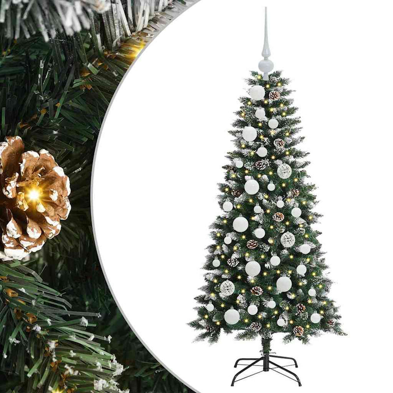 vidaXL Mű karácsonyfa Zöld 55 x 55 x 120 cm PVC és Műanyag és Acél
