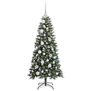 vidaXL Mű karácsonyfa 150 LED-del Zöld 120 cm PVC és Műanyag és Acél