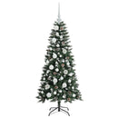 vidaXL Mű karácsonyfa 150 LED-del Zöld 120 cm PVC és Műanyag és Acél