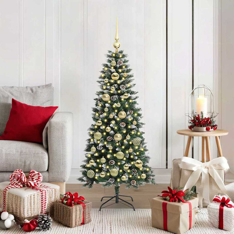 vidaXL Mű karácsonyfa Zöld 55 x 55 x 120 cm PVC és Műanyag és Acél