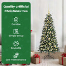 vidaXL Mű karácsonyfa 150 LED-del Zöld 120 cm PVC és Műanyag és Acél