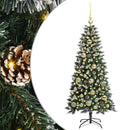 vidaXL Mű karácsonyfa 150 LED-del Zöld 120 cm PVC és Műanyag és Acél
