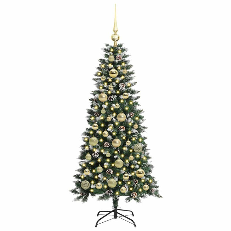 vidaXL Mű karácsonyfa Zöld 55 x 55 x 120 cm PVC és Műanyag és Acél