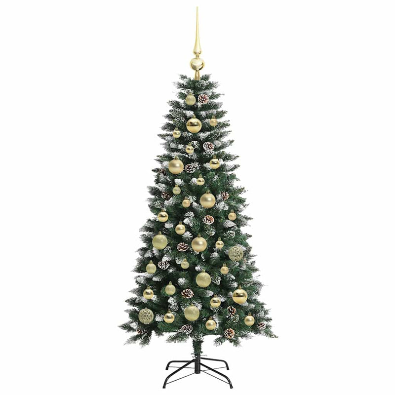 vidaXL Mű karácsonyfa Zöld 55 x 55 x 120 cm PVC és Műanyag és Acél