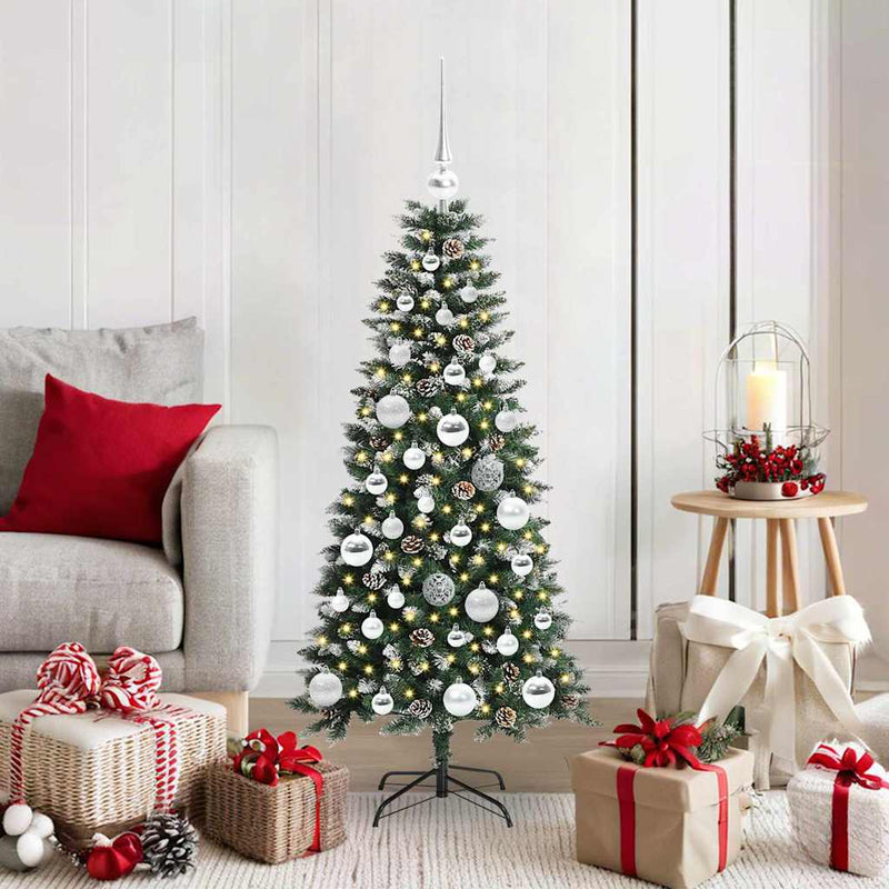 vidaXL Mű karácsonyfa Zöld 55 x 55 x 120 cm PVC és Műanyag és Acél