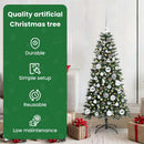 vidaXL Mű karácsonyfa 150 LED-del Zöld 120 cm PVC és Műanyag és Acél