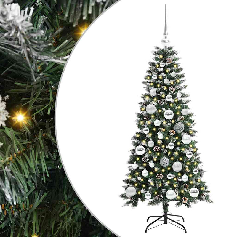 vidaXL Mű karácsonyfa Zöld 55 x 55 x 120 cm PVC és Műanyag és Acél