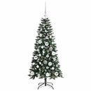 vidaXL Mű karácsonyfa 150 LED-del Zöld 120 cm PVC és Műanyag és Acél