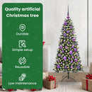 vidaXL Mű karácsonyfa 150 LED-del Zöld 120 cm PVC és Műanyag és Acél