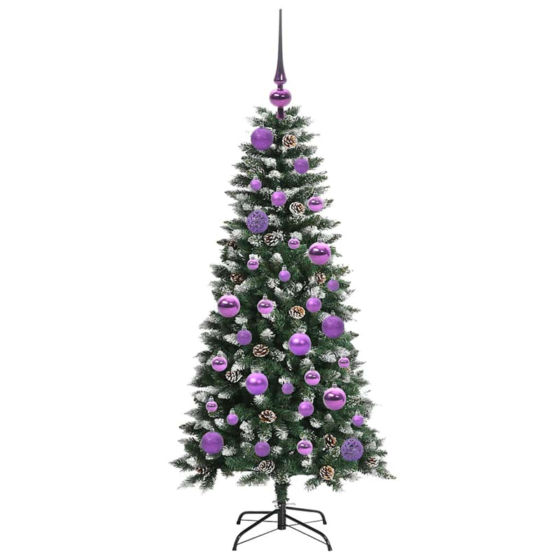 vidaXL Mű karácsonyfa Zöld 55 x 55 x 120 cm PVC és Műanyag és Acél