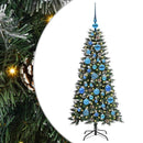 vidaXL Mű karácsonyfa 150 LED-del Zöld 120 cm PVC és Műanyag és Acél