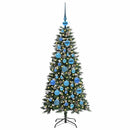 vidaXL Mű karácsonyfa 150 LED-del Zöld 120 cm PVC és Műanyag és Acél