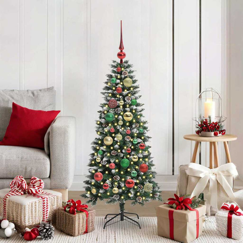 vidaXL Mű karácsonyfa Zöld 55 x 55 x 120 cm PVC és Műanyag és Acél