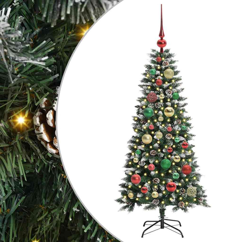 vidaXL Mű karácsonyfa Zöld 55 x 55 x 120 cm PVC és Műanyag és Acél