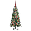 vidaXL Mű karácsonyfa 150 LED-del Zöld 120 cm PVC és Műanyag és Acél