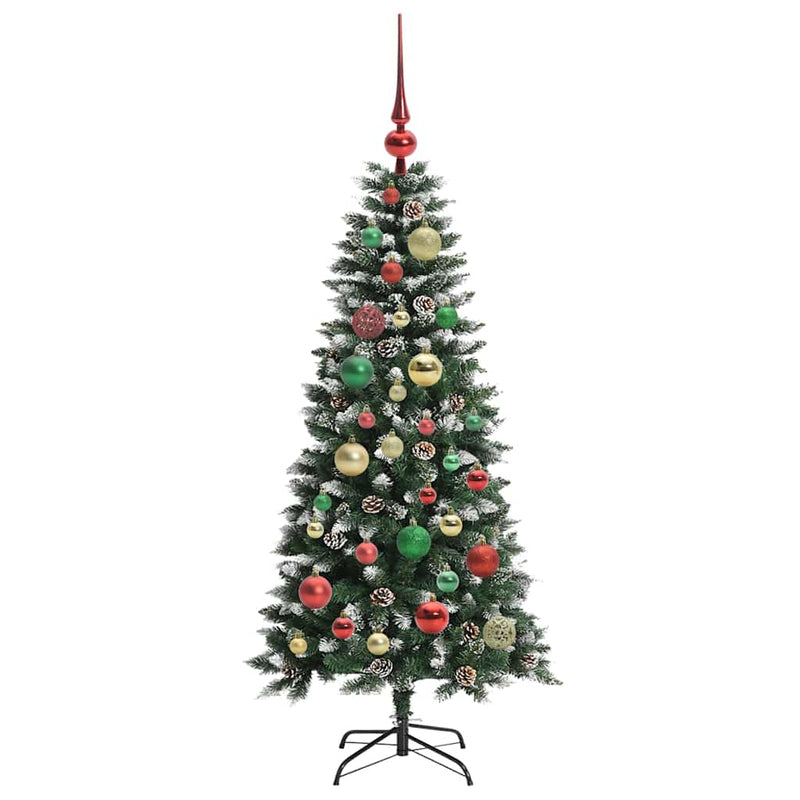 vidaXL Mű karácsonyfa Zöld 55 x 55 x 120 cm PVC és Műanyag és Acél