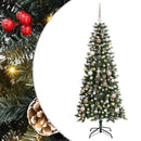 vidaXL Mű karácsonyfa 150 LED-del Zöld 150 cm PVC és Műanyag és Acél