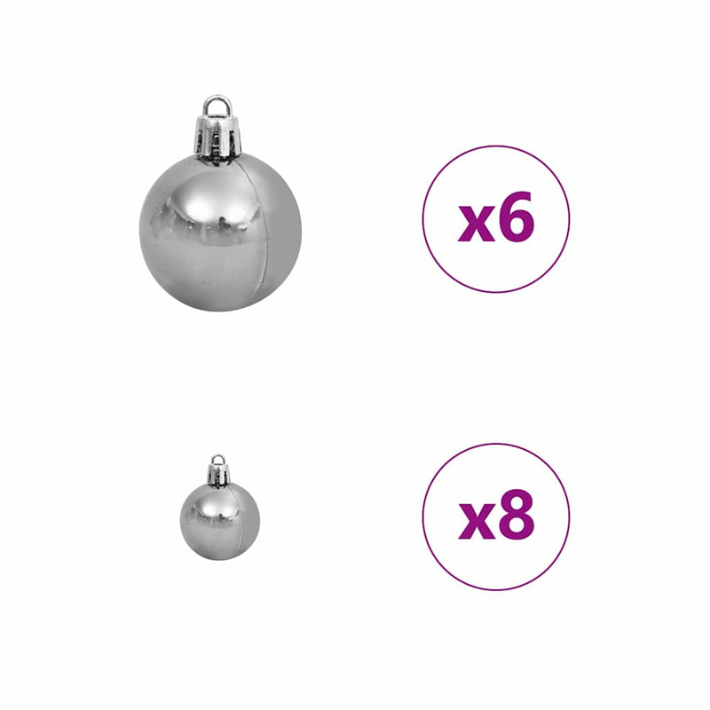 vidaXL Mű karácsonyfa with Decorative String Lights Zöld 150 cm PVC