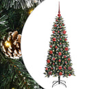 vidaXL Mű karácsonyfa 150 LED-del Zöld 150 cm PVC és Műanyag és Acél