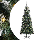 vidaXL Mű karácsonyfa 150 LED-del Zöld 150 cm PVC és Műanyag és Acél