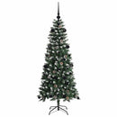 vidaXL Mű karácsonyfa 150 LED-del Zöld 150 cm PVC és Műanyag és Acél