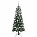 vidaXL Mű karácsonyfa 150 LED-del Zöld 150 cm PVC és Műanyag és Acél