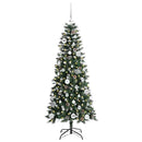 vidaXL Mű karácsonyfa 150 LED-del Zöld 150 cm PVC és Műanyag és Acél