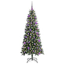 vidaXL Mű karácsonyfa 150 LED-del Zöld 150 cm PVC és Műanyag és Acél