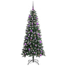 vidaXL Mű karácsonyfa 150 LED-del Zöld 150 cm PVC és Műanyag és Acél