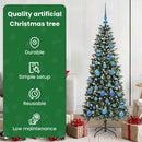 vidaXL Mű karácsonyfa 150 LED-del Zöld 150 cm PVC és Műanyag és Acél