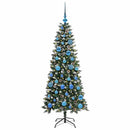 vidaXL Mű karácsonyfa 150 LED-del Zöld 150 cm PVC és Műanyag és Acél