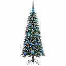 vidaXL Mű karácsonyfa 150 LED-del Zöld 150 cm PVC és Műanyag és Acél
