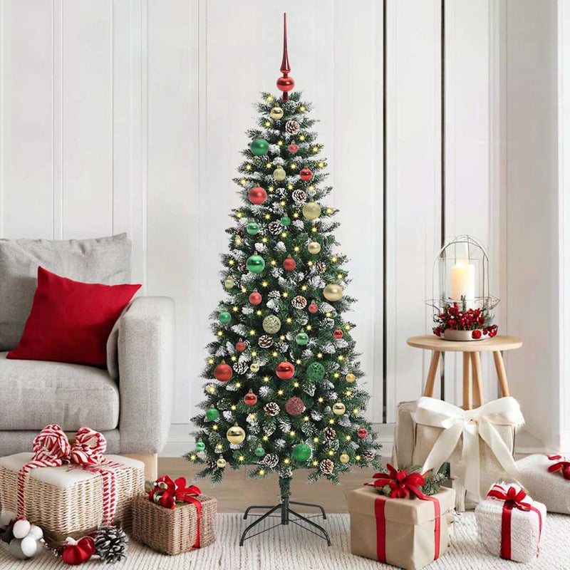 vidaXL Mű karácsonyfa Zöld 66 x 66 x 150 cm PVC és Műanyag és Acél