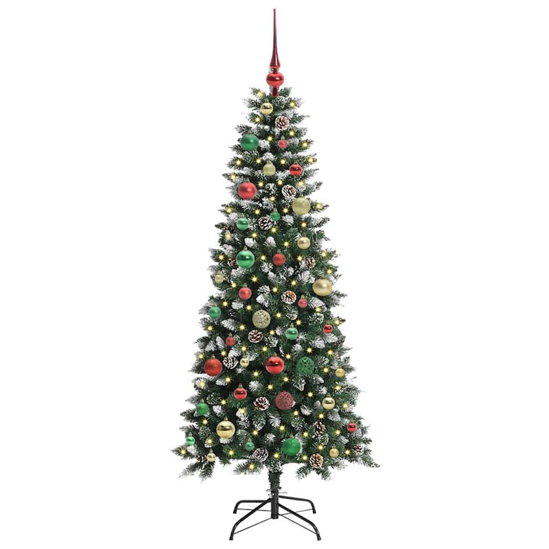 vidaXL Mű karácsonyfa Zöld 66 x 66 x 150 cm PVC és Műanyag és Acél