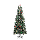vidaXL Mű karácsonyfa 150 LED-del Zöld 150 cm PVC és Műanyag és Acél